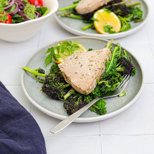Air Fryer Lemon & Garlic Tuna Steak