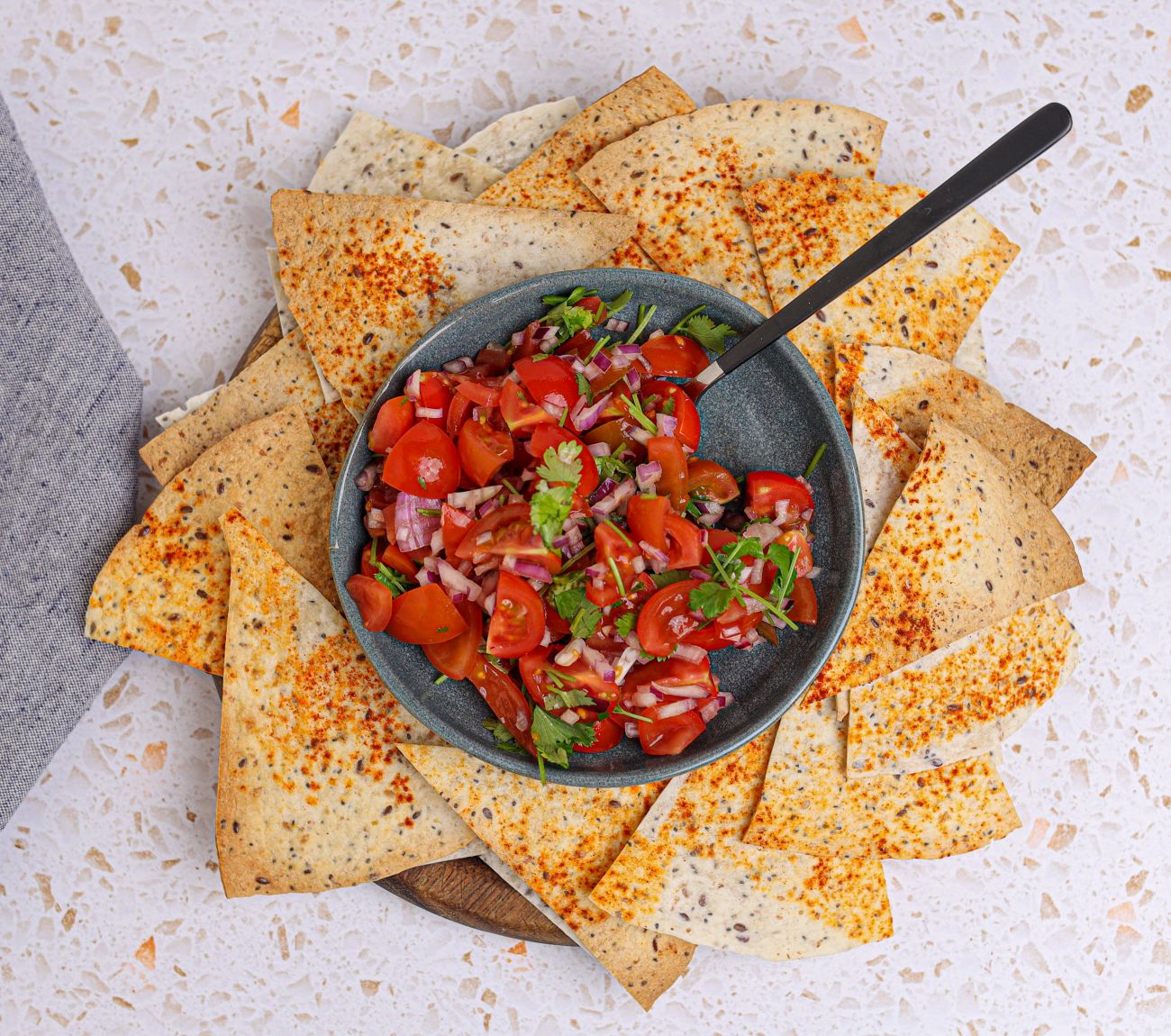 Air Fryer Tortilla Chips with Pico De Gallo Recipe