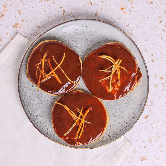 Almond Shortbread with Chocolate & Orange