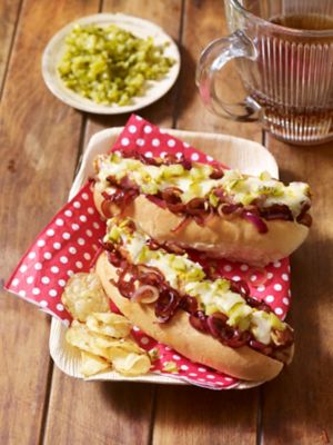 Bacon, Onion & Cheese Hot Dogs