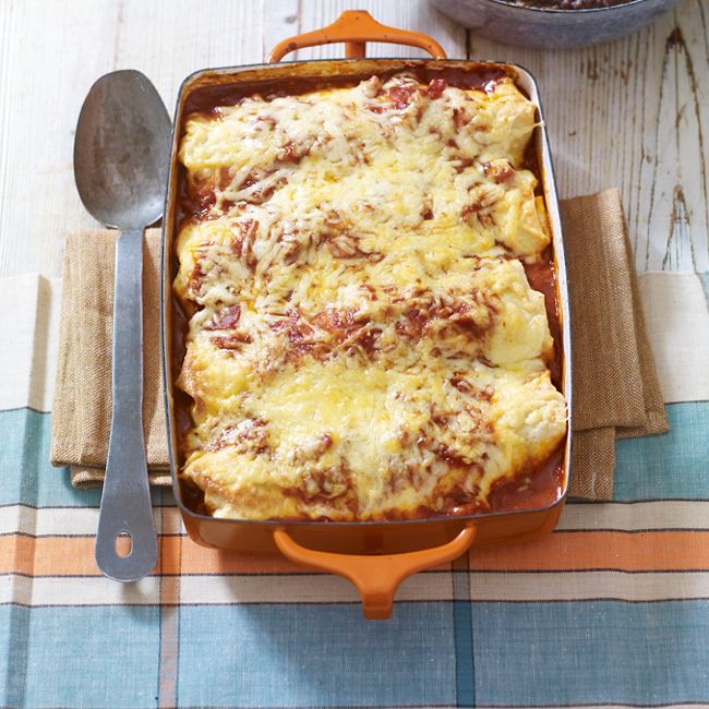 Mole Shredded Pork Enchiladas