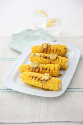 Barbecued Corn With Lime & Chilli Butter