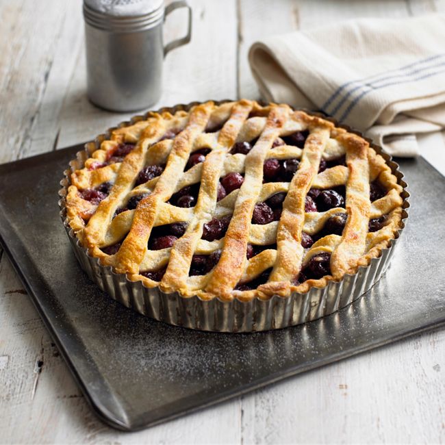 Lattice-topped Cherry Pie