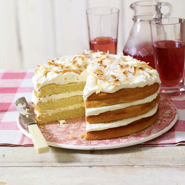 Triple-layered Coconut Cake