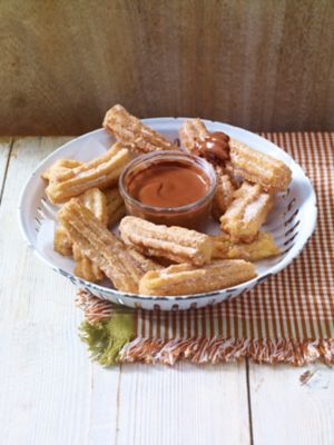 Cinnamon Churros With Chocolate & Chilli Sauce