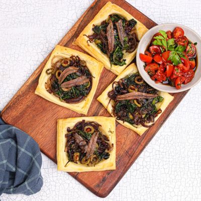 Anchovy & Olive Pissaladière Tart