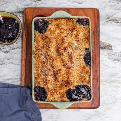 Apple, Blackberry & Walnut Crumble