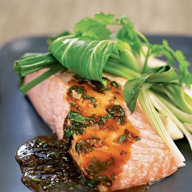 Salmon With Asian Greens