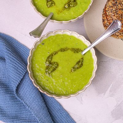 Asparagus Soup with Pesto