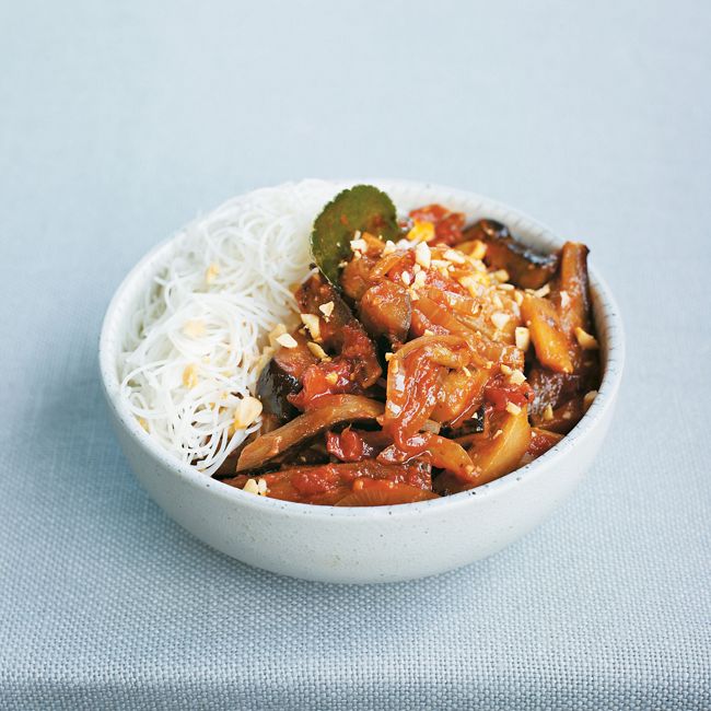 Eggplant, Tomato & Chilli Curry