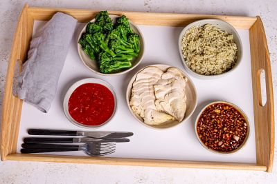 Authentic Hainanese Chicken with Garlic & Chilli Sauce