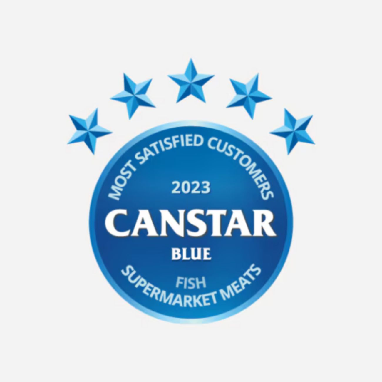 Canstar Blue award: Most satisfied customers 2023, Fish, Supermarket meats.