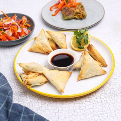 Baked Carrot & Chickpea Samosas
