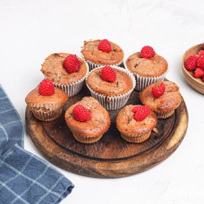 Banana, Oat & Raspberry Muffins
