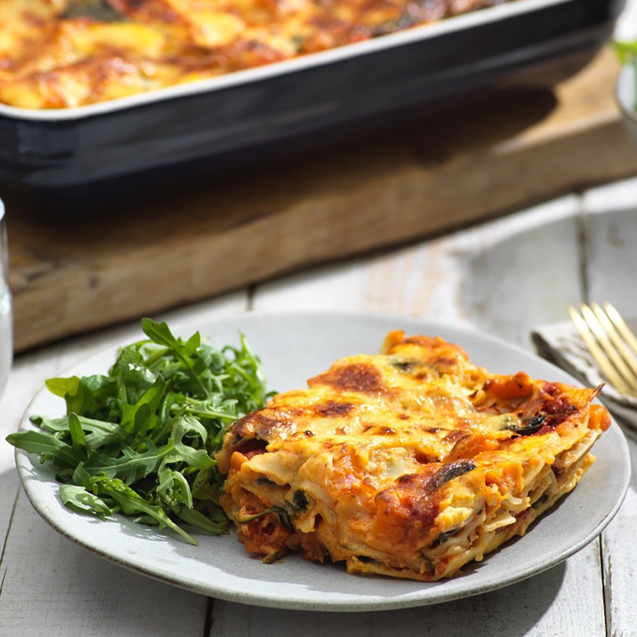 Lasagne With Napoletana Sauce And Pumpkin
