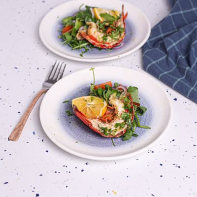 BBQ Lobster with Lemon Butter & Garden Salad