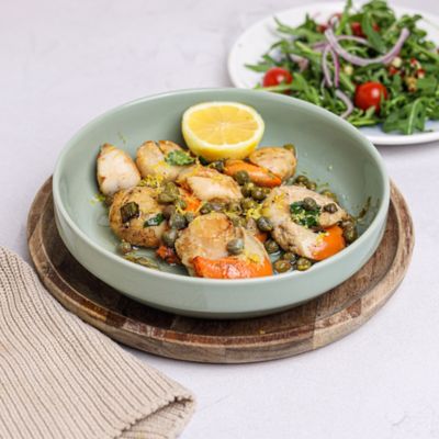 BBQ Scallops with Lemon & Caper Butter