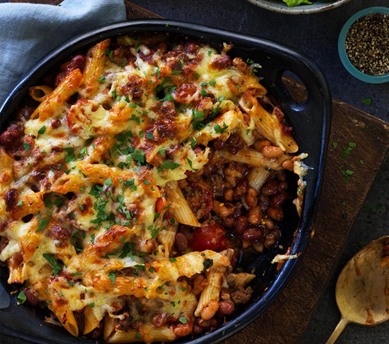 Beef & Bean Pasta Bake Recipe | Woolworths