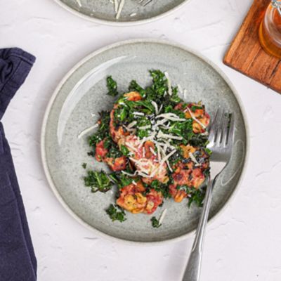 Beetroot Gnocchi with Garlic & Kale