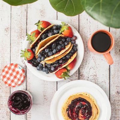 Berry Pancake Tacos