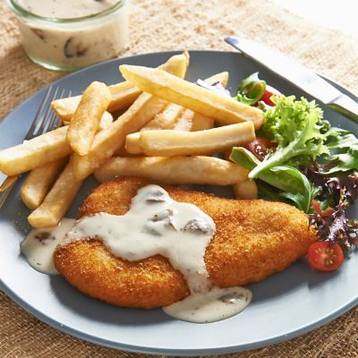 Birds Eye Chips And Tasty Chicken Schnitzel