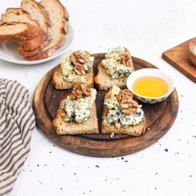Blue Cheese & Walnut Bruschetta with Truffle Honey