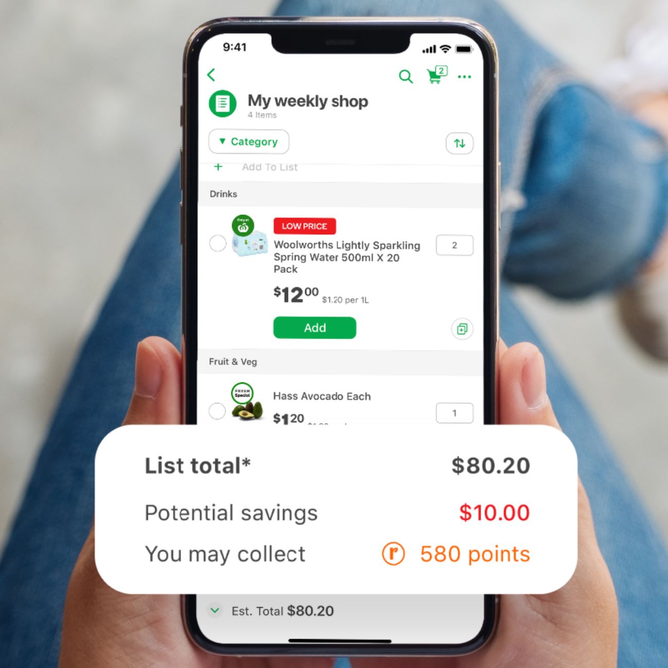 Woolworths list tool