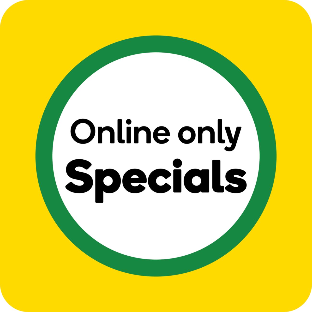 Online only specials