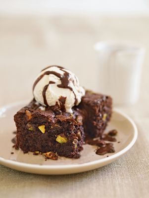 Pistachio Chocolate Brownies
