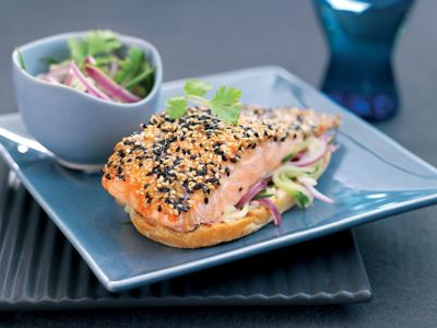 Sesame Salmon Burgers