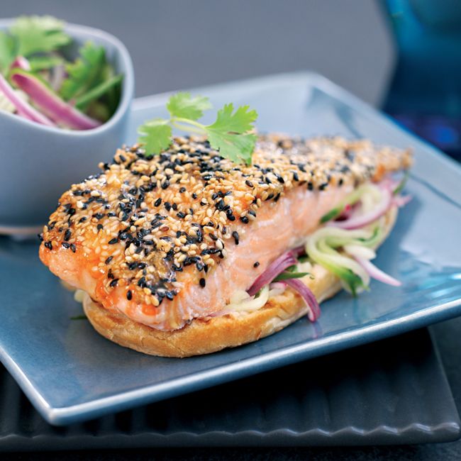 Sesame Salmon Burgers