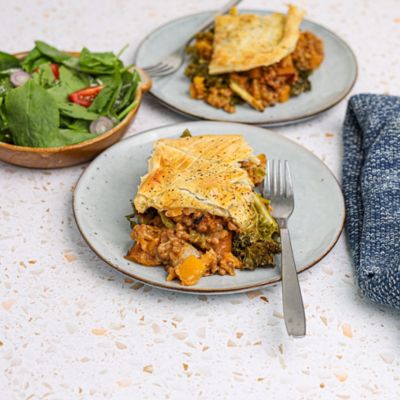 Butternut, Lentil & Kale Pot Pie