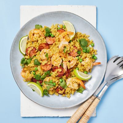 Cajun Lime Prawn & Pea Pilaf