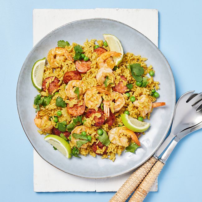 Cajun Lime Prawn & Pea Pilaf