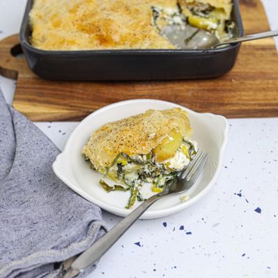 Camembert, Potato & Leek Pie