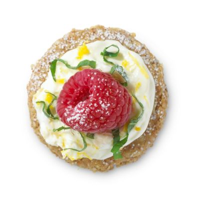 Lemon Mascarpone With Mint & Raspberries