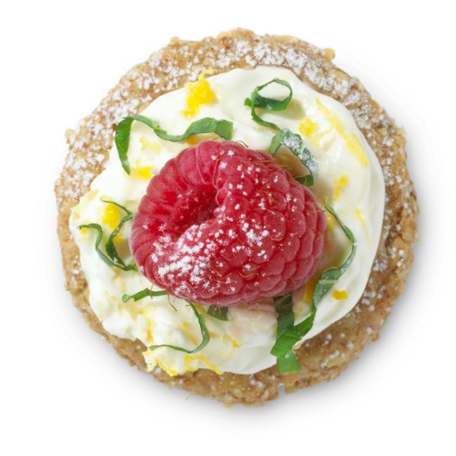 Lemon Mascarpone With Mint & Raspberries
