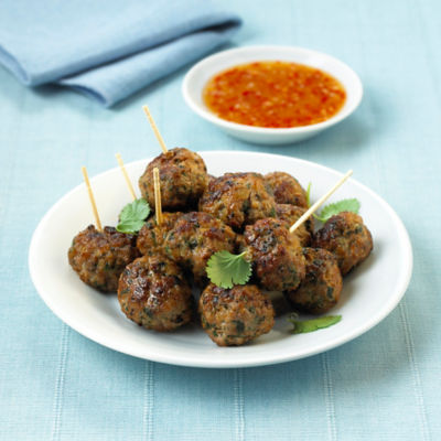 Asian Pork Balls With Chilli-lime Dipping Sauce