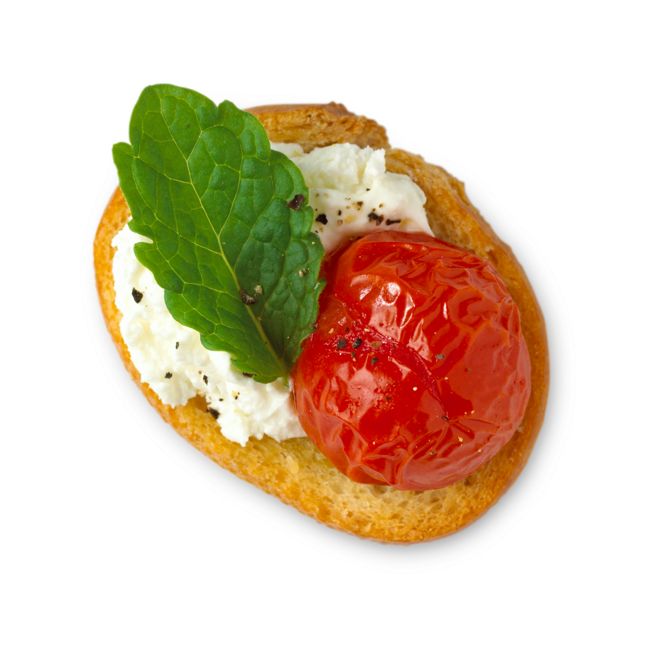 Goat’s Cheese & Roasted Cherry Tomato Crostini