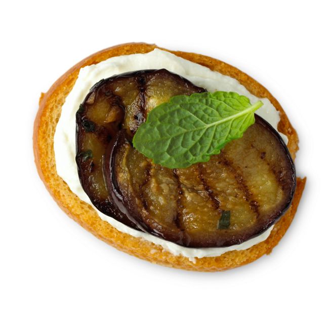 Chargrilled Eggplant With Garlic & Mint