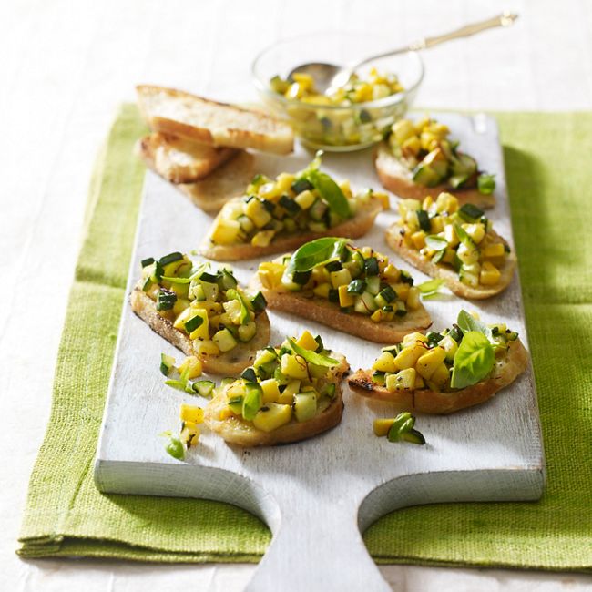 Zucchini & Saffron Bruschetta