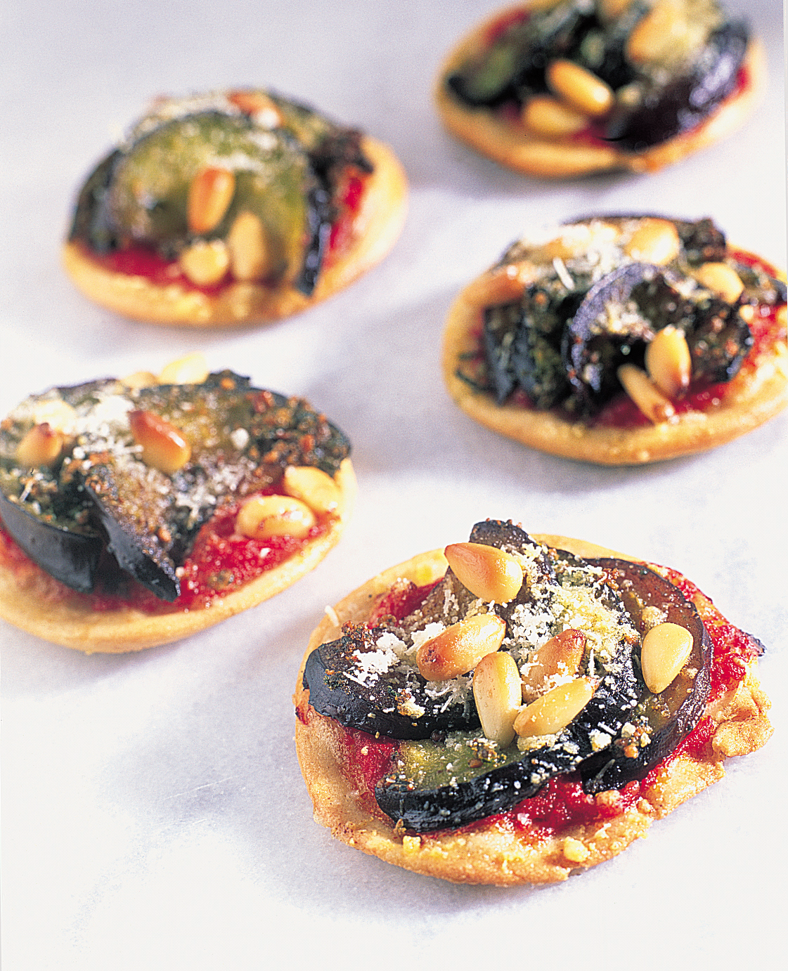 Aubergine & Pine Nut Pizzette