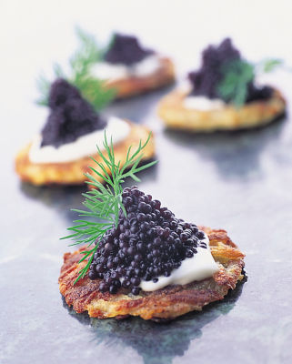Potato Rösti With Crème Fraîche, Caviar & Dill