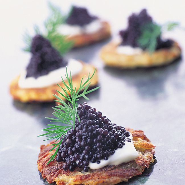 Potato Rösti With Crème Fraîche, Caviar & Dill