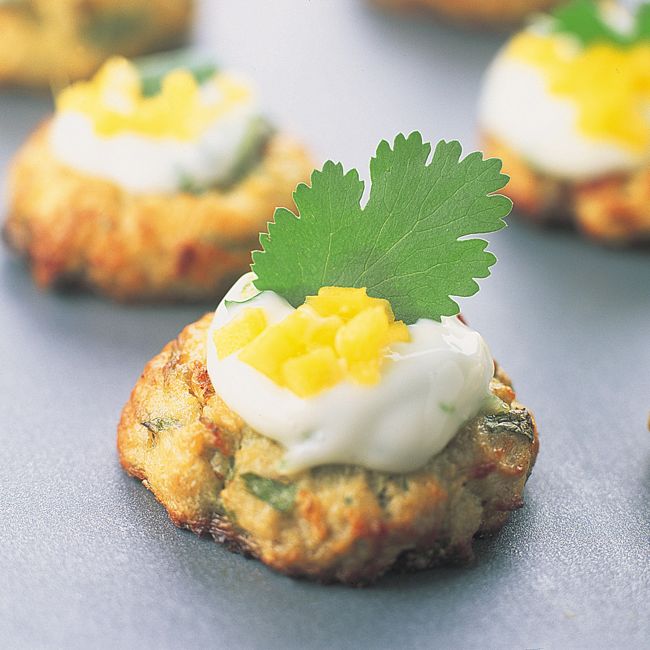 Gingered Chicken Cakes With Coriander-lime Mayonnaise