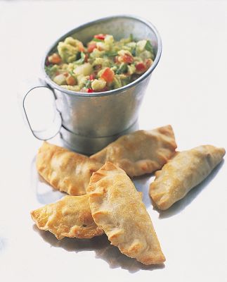 Spicy Pork Empanaditas With Chunky Avocado Relish