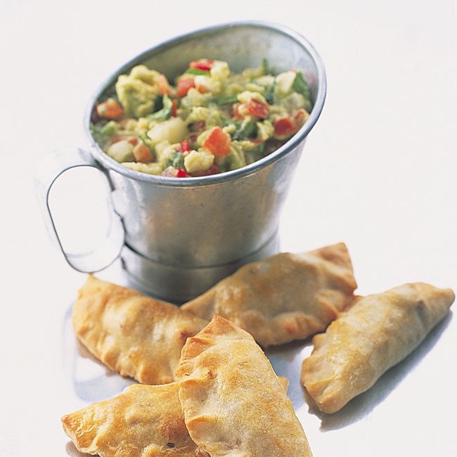 Spicy Pork Empanaditas With Chunky Avocado Relish