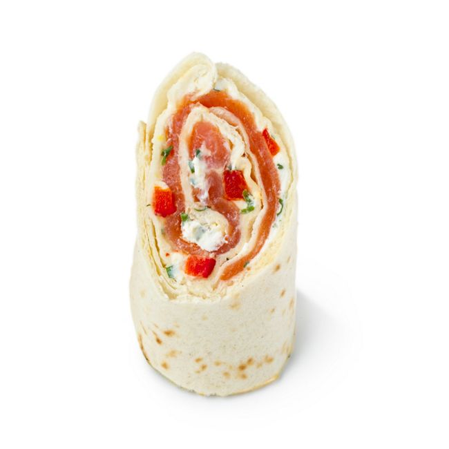 Smoked Trout & Red Capsicum Cream Wraps