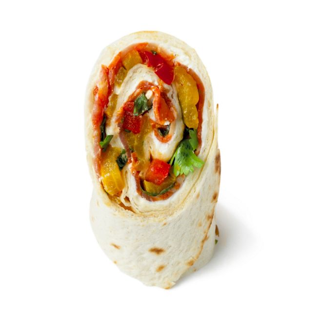 Grilled Spiced Capsicum & Chorizo Wrap