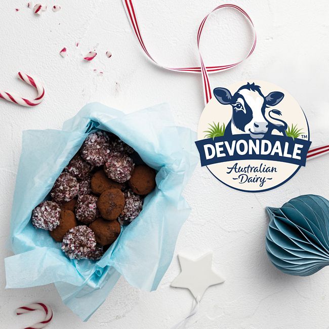 Candy Cane Choc Truffles